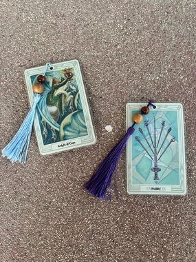 Handmade Vintage Tarot Card Bookmarks Bundle of 2